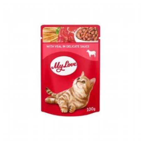 My Love Sos İçinde Dana Etli Pouch Kedi Maması 100 Gr