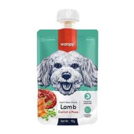 Wanpy Kuzu Etli ve Havuçlu Ezme Köpek Ödülü 90 Gr 