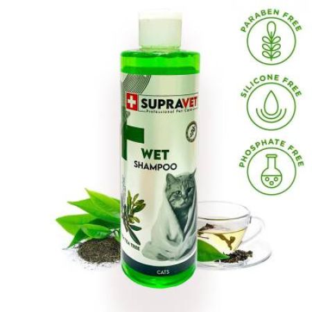Supravet Dış Parazit Karşıtı, Tüy Dökülme Engelleyici Çay Ağacı Özlü Kedi Şampuanı 200 ml
