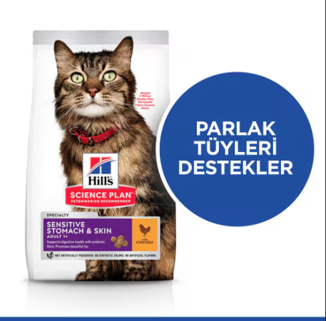 Hill's Sensitive Stomach & Skin Yetişkin Kedi Maması 1,5 kg