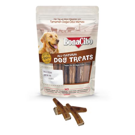 BonaCibo Bully Sticks Dana Kamış Ödül Maması - 100 Gr. x 3 Adet