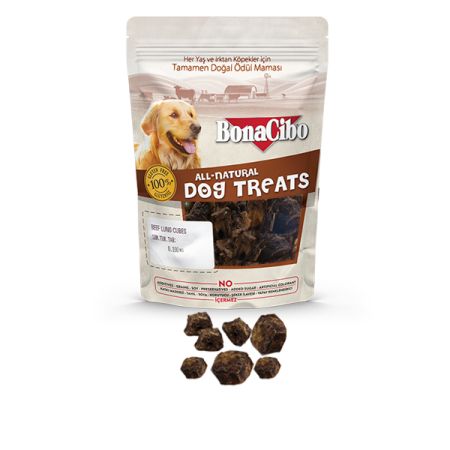 BonaCibo Beef Lung Cubes Dana Küp Ciğer Ödül Maması - 100 Gr. x 3 Adet