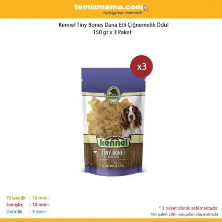 Kennel Tiny Bones Çiğnemelik Ödül - 150 Gr x 3 Paket