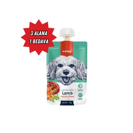 Wanpy Kuzulu ve Havuçlu Ezme Köpek Ödül Maması 90 gr