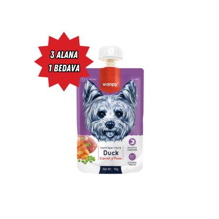 Wanpy Taze Ördekli&Havuçlu Köpek Et Ezmesi 90 gr