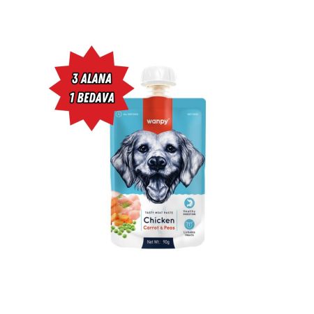 Wanpy Taze Tavuklu&Havuçlu Köpek Et Ezmesi 90 gr