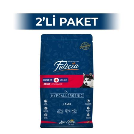 Felicia Az Tahıllı Kuzu Etli Yetişkin Köpek Maması 3 kg 2 Adet