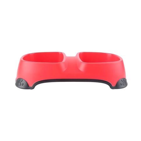 Nunbell İkili Kedi Ve Köpek Mama Kabı 34 cm (Kırmızı)