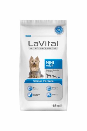 Lavital Somonlu Mini Irk Yetişkin Köpek Maması 1.5 Kg