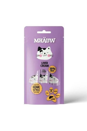 Mhauw Ciğerli Kremalı Sıvı Kedi Ödülü 15gr 4lü