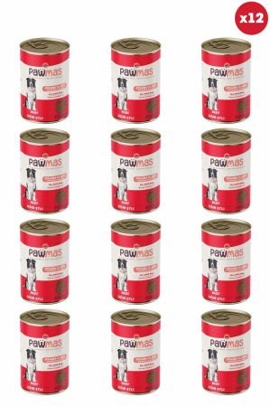 Pawmas Sığır Etli Pawmas Yetişkin Köpek Konservesi 400 gr x 12 Adet
