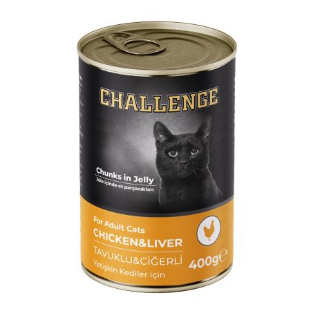 Challenge Tavuklu Ciğerli Yetişkin Kedi Konservesi 400 gr