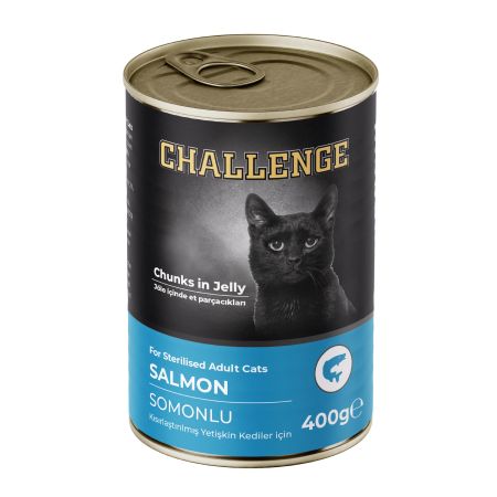 Challenge Somonlu Kısırlaştırılmış Yetişkin Kedi Konservesi 400 gr