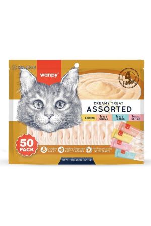 Wanpy Karışık 4 Lezzetli Krema Kedi Ödülü 50x14g