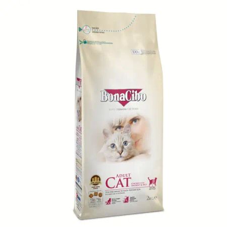 BonaCibo Adult Cat Tavuklu (Hamsi ve Pirinç eşliğinde) Yetişkin Kedi Maması - 100 gr x 5 Adet