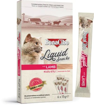 BonaCibo Kuzu Etli Atıştırmalık Sıvı Ödül - x 11 Paket