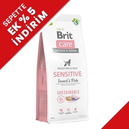 Brit Care Sustainable Böcek ve Balık Hassas ve Sindirim Köpek Maması 12 Kg