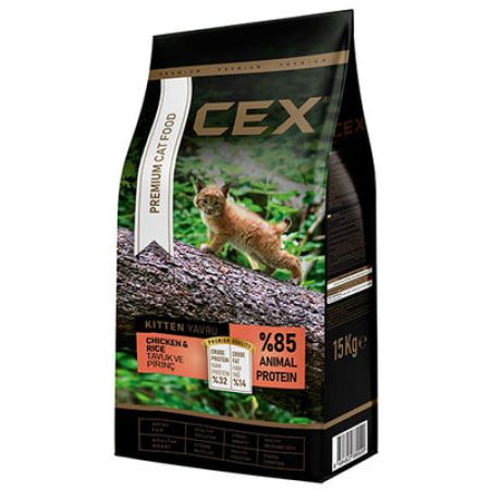Cex Premium Kitten Tavuk Etli ve Pirinçli Yavru Kedi Maması 15 Kg