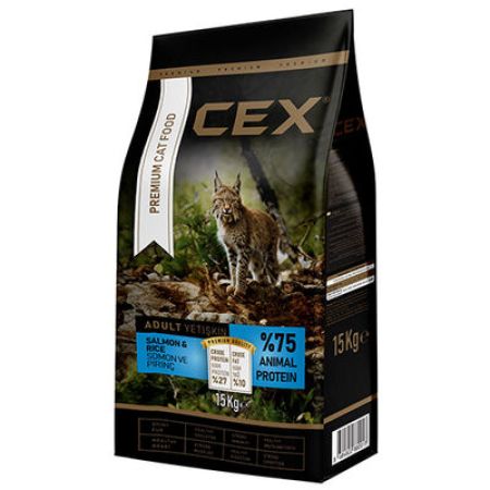 Cex Premium Somonlu ve Pirinçli Kedi Maması 15 Kg + 3 Adet Cex 400 Gr Konserve