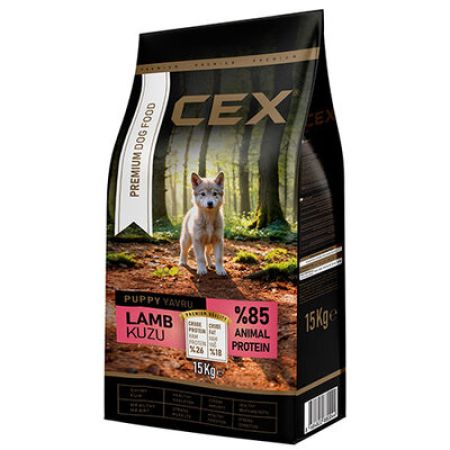 Cex Premium Puppy Kuzulu Yavru Köpek Maması 15 Kg + 3 Adet Cex 400 Gr Konserve