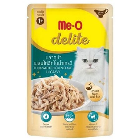 Me-O Delite Pouch Gravy Ton Balığı Ve Tavuk Etli Kedi Yaş Maması 70 Gr