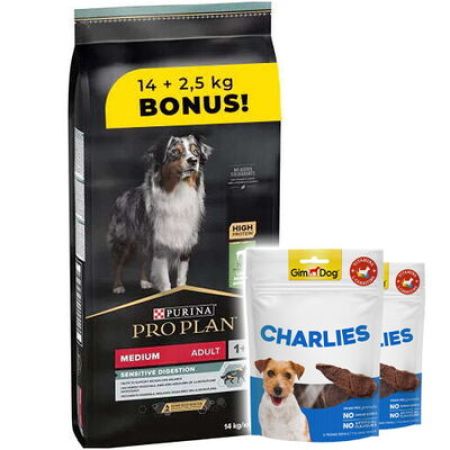 Pro Plan Kuzu Etli Hassas Köpek Maması 14 + 2,5 Kg (Toplam 16,5 Kg) + 2 Adet Gimdog 70 Gr Köpek Ödülü