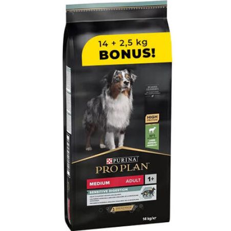 Pro Plan Kuzu Etli Hassas Köpek Maması 14 + 2,5 Kg (Toplam 16,5 Kg) + Temizlik Mendili