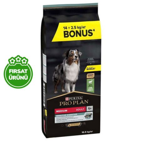 Pro Plan Kuzu Etli Hassas Sindirim Köpek Maması 14 + 2,5 Kg (Toplam 16,5 Kg)