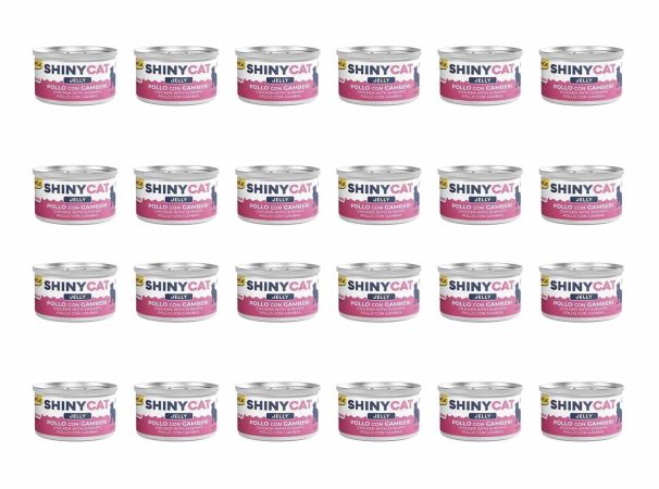 GimCat ShinyCat Fileto Tavuk ve Karides Kedi Konservesi 70 Gr (24 ADET)