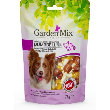 Garden Mix Tavuk Ördek Ve Balkabaklı Dumbbell Köpek Ödülü 75 Gr