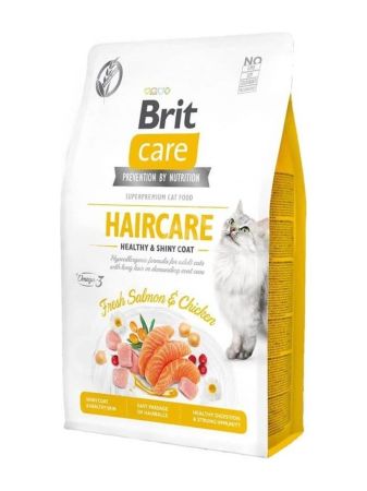 Brit Care Haircare Somonlu ve Tavuklu 2 kg Yetişkin Kedi Maması