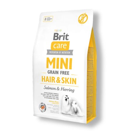 Brit Care Mini Hair & Skin Tahılsız Somonlu ve Ringa Balıklı Yetişkin Köpek Maması 2 kg