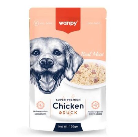 Wanpy Super Premium Pouch Tavuklu Ve Ördekli Köpek Yaş Maması 100 Gr 