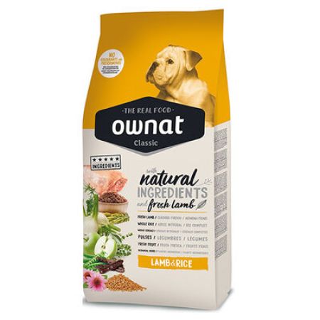 Ownat Classic Kuzulu Ve Pirinçli Köpek Maması 12 Kg + Temizlik Mendili