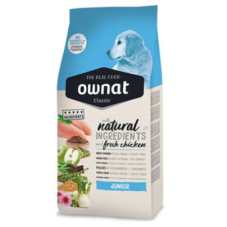 Ownat Classic Junior Tavuklu Köpek Maması 12 Kg + Temizlik Mendili