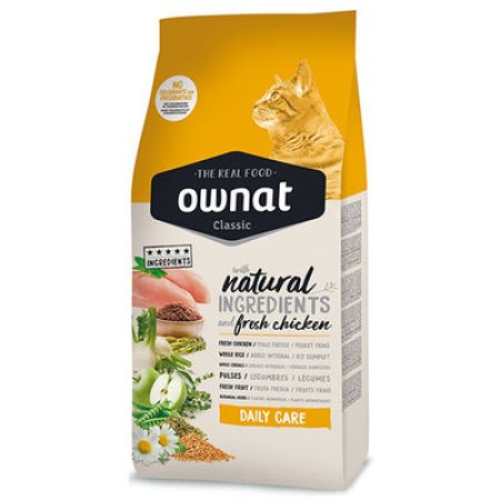 Ownat Classic Daily Care Tavuklu Kedi Maması 15 Kg +Temizlik Mendili