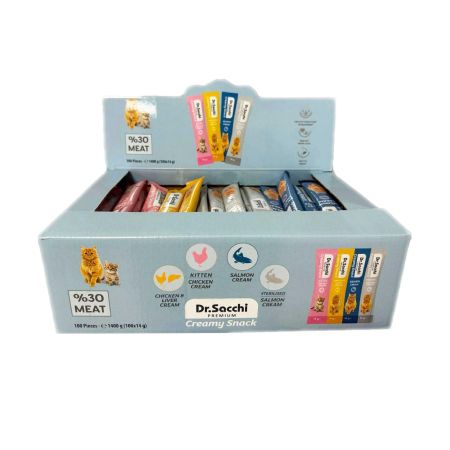 Dr Sacchi Creamy Snack Karışık Krema Kedi Ödülü 100 Adet