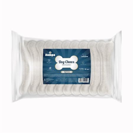 Zampa Beyaz Press Kemik Köpek Ödülü 10'lu 160-170 gr