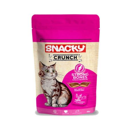 Snacky Kedi Crunch Ödül Strong Tavuk-Peynir 60gr