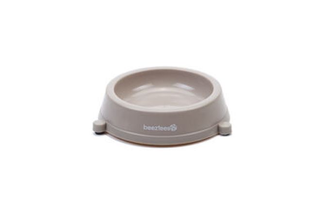 Beeztees Kedi Mama Su Kabı, Kaymaz, Plastik, Bej 17cm