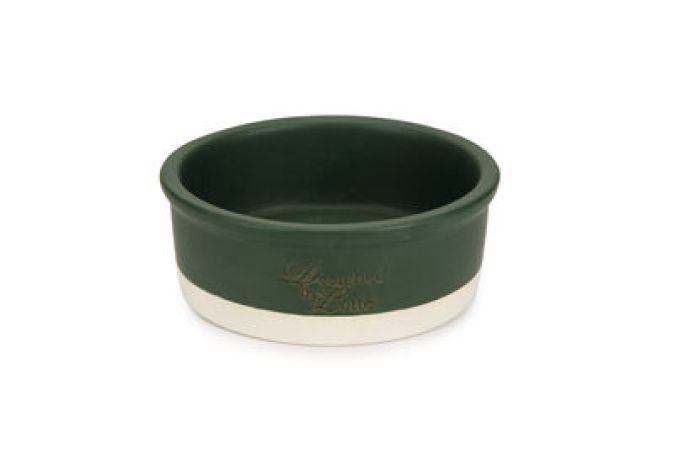Beeztees DBL Köpek Mama Su Kabı, Seramik, Mat Yeşil, 16cm, 350ml