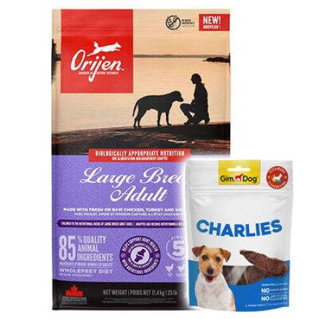 Orijen Large Breed Adult Tahılsız Büyük Irk Köpek Maması 11,4 Kg + Gimdog 70 Gr Köpek Ödülü