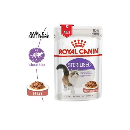 Royal Canin Pouch Sterilised Gravy Yaş Mama 12x85g