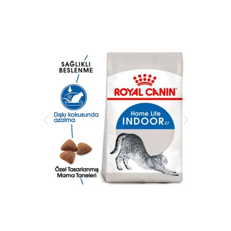 Royal Canin Indoor 27 Ev Kedileri İçin Yetişkin Kedi Maması 2 kg