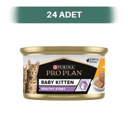 Pro Plan Kitten Tavuk Etli Yavru Kedi Konservesi 24 x 85 gr