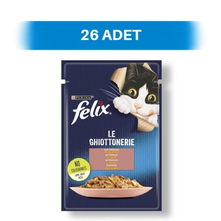 Felix Somonlu Pouch Yetişkin Kedi Yaş Maması 26 x 85 gr