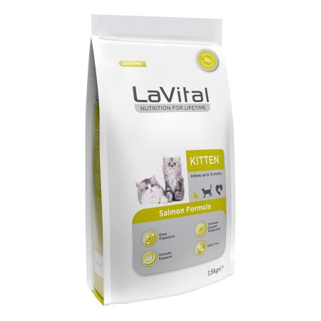 LaVital Kitten Somonlu Yavru Kedi Maması 1,5 kg