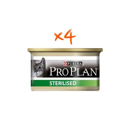 Pro Plan Sterilised Somonlu ve Ton Balıklı Kısırlaştırılmış Kedi Konservesi 4 x 85 gr
