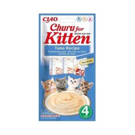 Ciao Churu Yavru Kediler için Tuna Balıklı Krema Ödül Maması 4*14 Gr