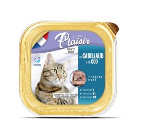 Plaisir Sterilised Pate Morina Balıklı Ezme Kısırlaştırılmış Kedi Konservesi 100 Gr